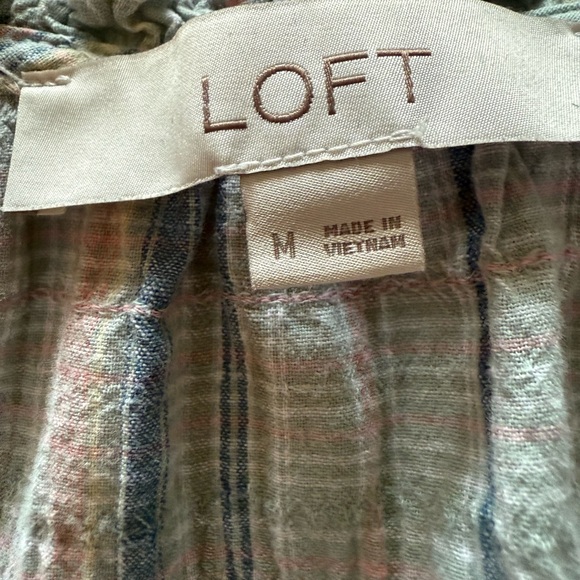 LOFT Striped Casual Cotton Dress size M - Picture 9 of 10